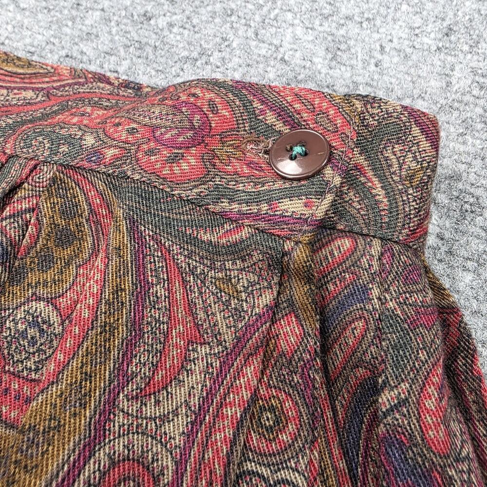 Vintage Ashley Brooke Skirt Womens 14 Multicolor Paisley Rayon Maxi Made USA - Picture 12 of 16